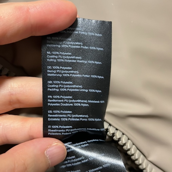 Rains taupe puffer coat sz xs xsmall worn once - Picture 5 of 6